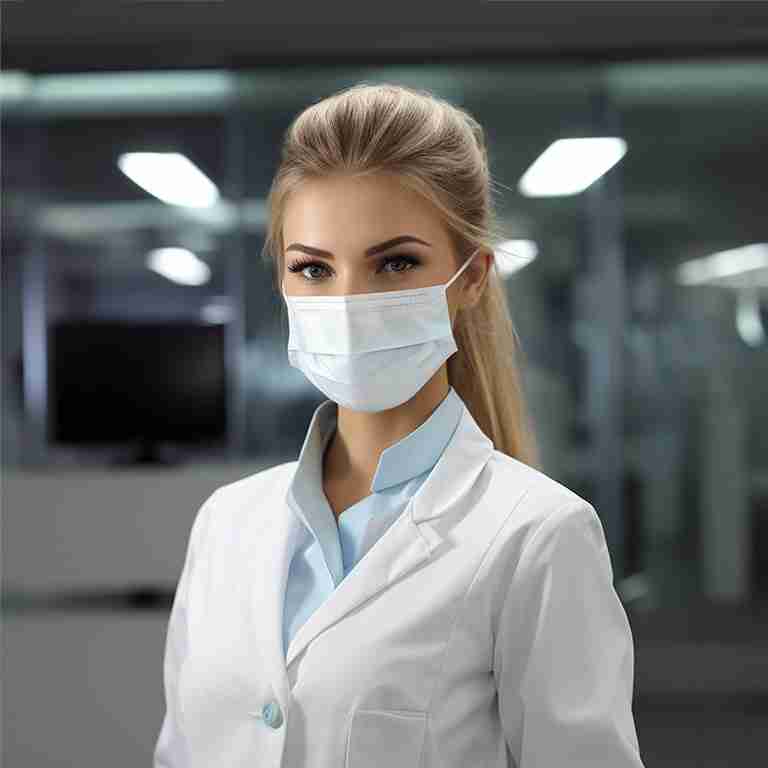 a blonde woman signifying a dentist in newburgh ny who is protecting herself from covid-19 safety policies